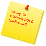Listing des adhrents 2026 (confidentiel)