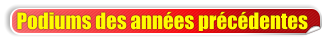 Podiums des ann�es pr�c�dentes